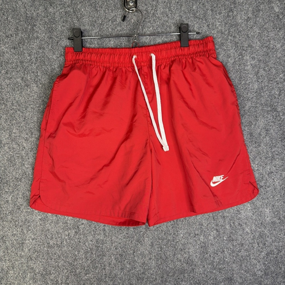 Men's Nike Swim Trunks Swimming Size Medium Red Mesh Lined